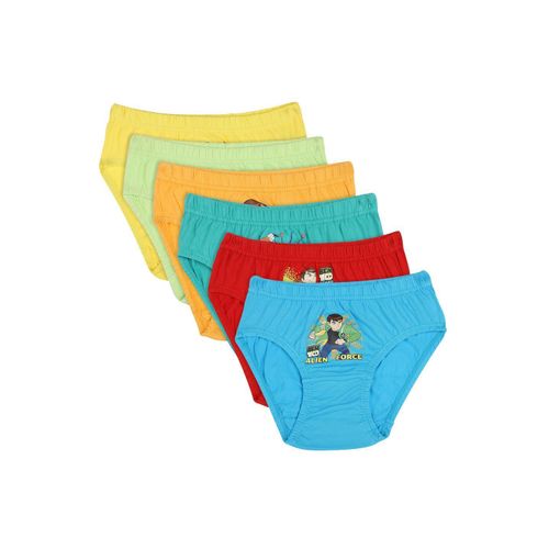 6 Pack of Boys' Cotton Underwear Panties - Multi-color