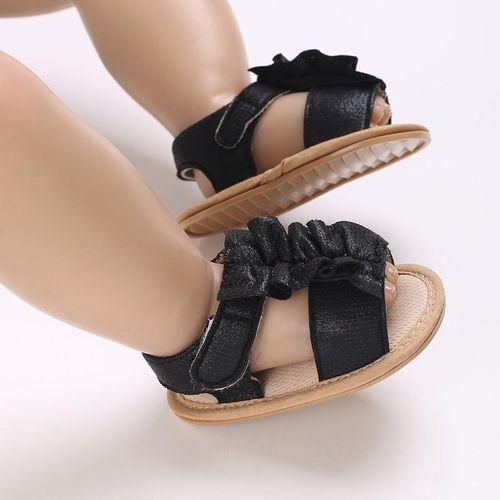 Female Baby Bow Party Sandals Newborn Soft Rubber Sole Non Slip Walking Shoes