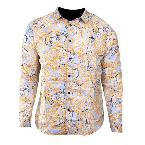 Men's Long Sleeved Formal Shirt - Floral Design Varies