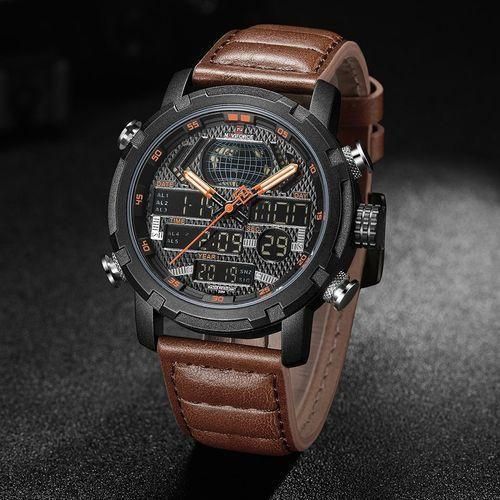 Naviforce Analog And Digital Classy Mens Office And Casual Wear Watch - Brown
