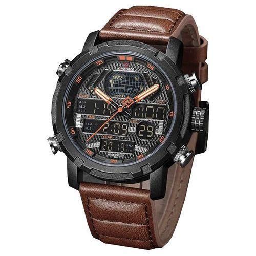 Naviforce Analog And Digital Classy Mens Office And Casual Wear Watch - Brown