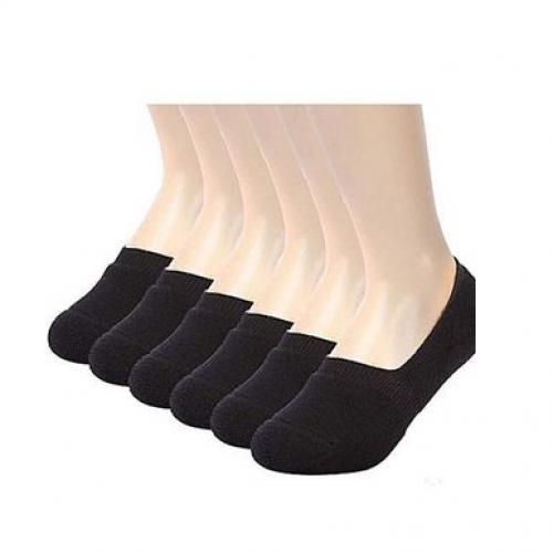 Pack of 6 Moccasin Socks - Black