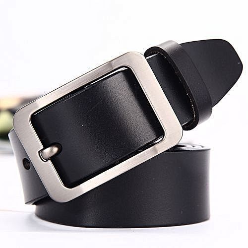 Unisex Faux Leather Belt - Black