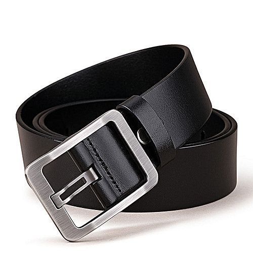 Unisex Faux Leather Belt - Black