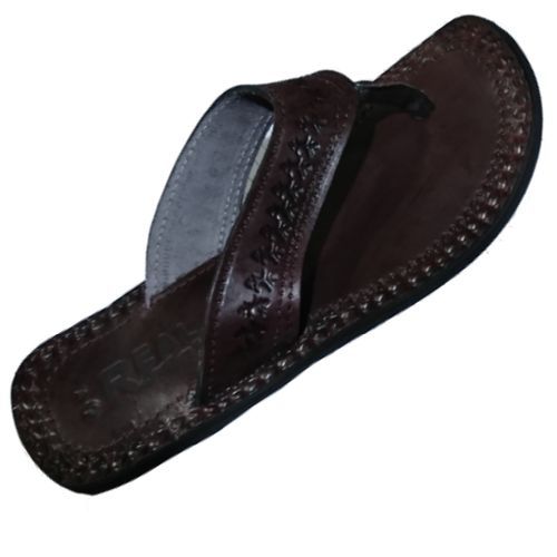 Well Designed Men's Leather Sandles Design May Vary - Coffee Brown