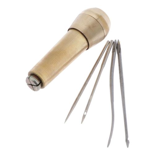 Sewing Awl And 4 Steel Needles For Leather Canvas Tent Repair  Sewing