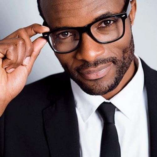Top Unisex Fashion Eye Glasses-Black Transparent