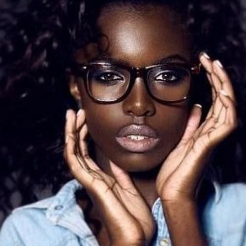 Top Unisex Fashion Eye Glasses-Black Transparent