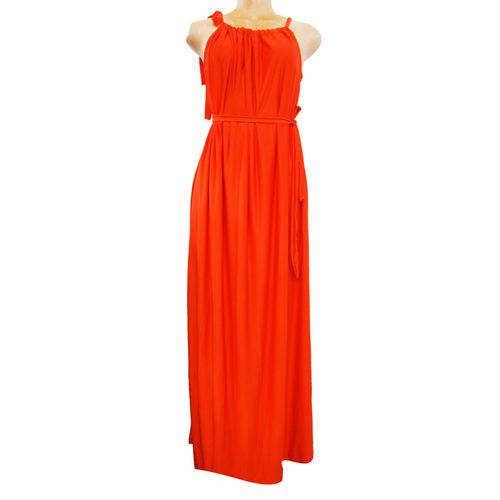 Ruffle Maxi Dress - Orange