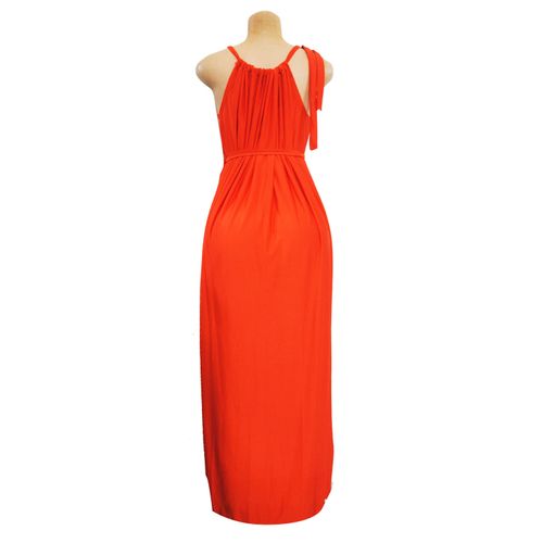 Ruffle Maxi Dress - Orange