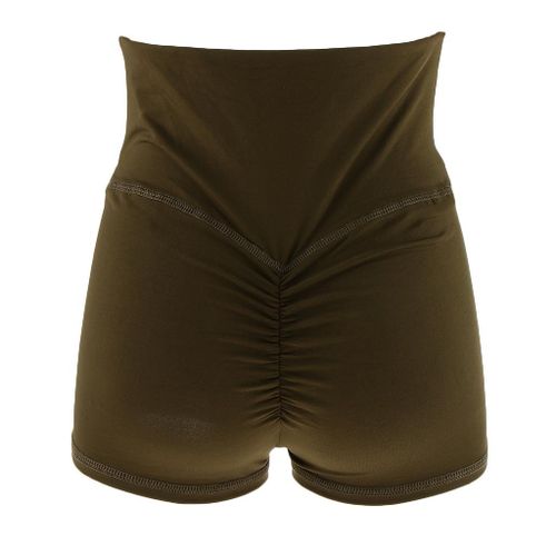 Women's Stretch High Waist Gym Yoga Sport Shorts Dance Run M Green