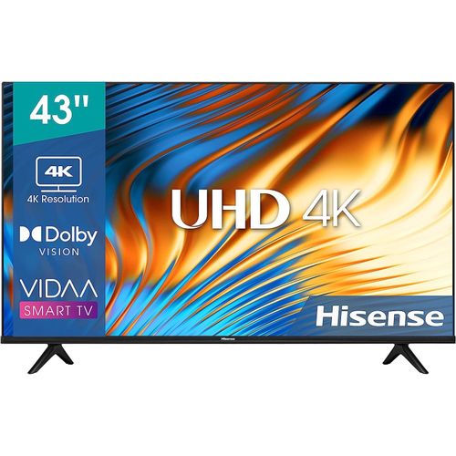 Hisense 43'' 4K Ultra HD Smart Viewing Netflixs,YouTube,Prime Video Etc LED TV - Black