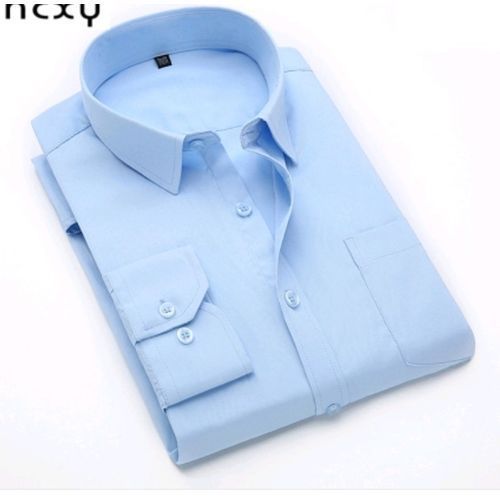 3 Pack Men's Long Sleeve Formal Shirts - Blue,White,Pink