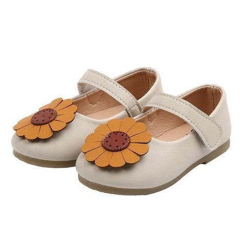 Leather Shoes With Formal Flowers For