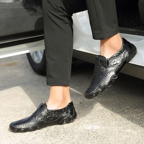 Big Size 38-47 Mens Oxford Driving Shoes Office Footwear-Black
