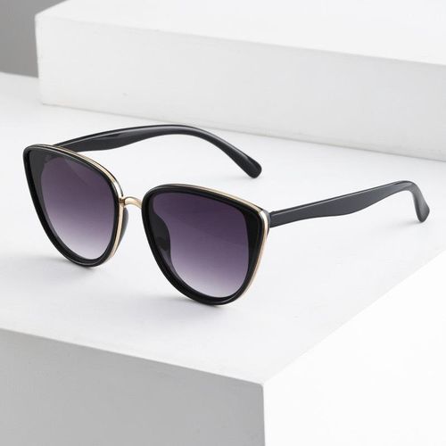 2024 Fashion Kitten Glasses Frame Golden Edge Sunglasses Female Trend Show Temperament Wild Sunglasses Men Wholesale