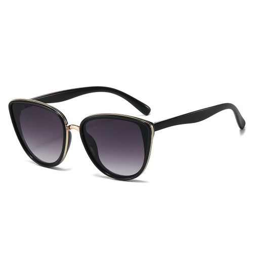 2024 Fashion Kitten Glasses Frame Golden Edge Sunglasses Female Trend Show Temperament Wild Sunglasses Men Wholesale