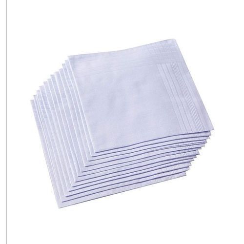 Cotton Handkerchiefs,12 Pieces, White.