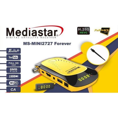 Mediastar MS-MINI2727 Forever Tv Digital Satellite Receiver HD- Multicolor