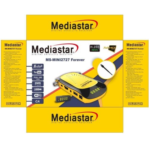 Mediastar MS-MINI2727 Forever Tv Digital Satellite Receiver HD- Multicolor