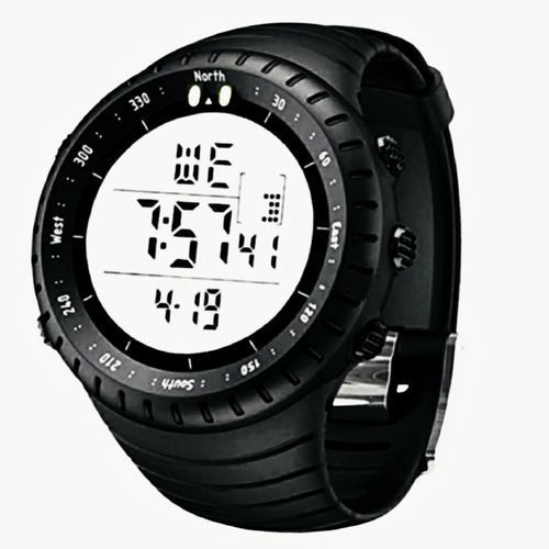 A Sport Rubber Digital Watch - Black