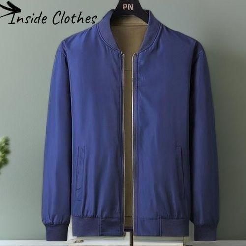 Berrykey Mens Lightweight Coats Double Sided Wear Outerwear Blazer Jackets Brown