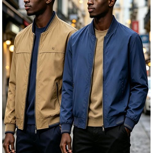 Berrykey Mens Lightweight Coats Double Sided Wear Outerwear Blazer Jackets Brown