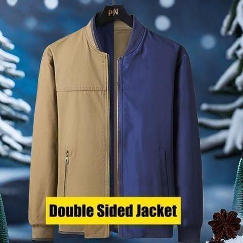 Berrykey Mens Lightweight Coats Double Sided Wear Outerwear Blazer Jackets Brown
