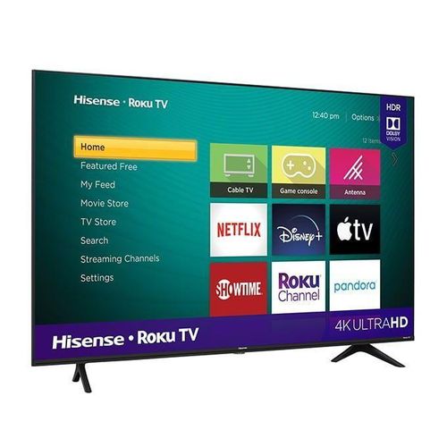 Hisense ORIGINAL 50" Inch 4K Frameless 2024 Design Ultra HD Smart TV With Built-in WIFI And Dolby Sound - Black