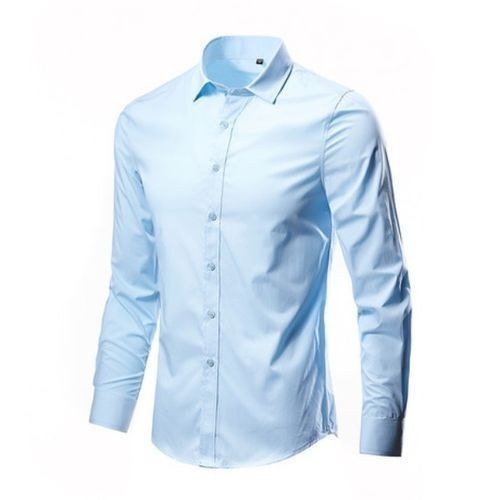 Pack Of 3 Men's Formal Shirts - Navy Blue, Sky Blue, Black