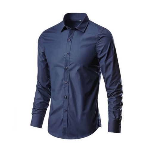 Pack Of 3 Men's Formal Shirts - Navy Blue, Sky Blue, Black
