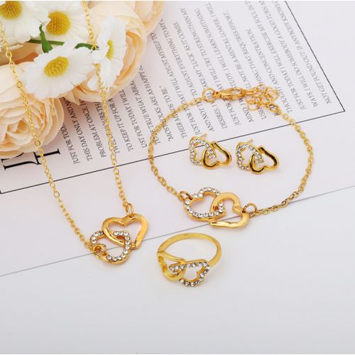 Love Fashion Simple Everything Jewelry Necklace Bracelet Earrings Ring