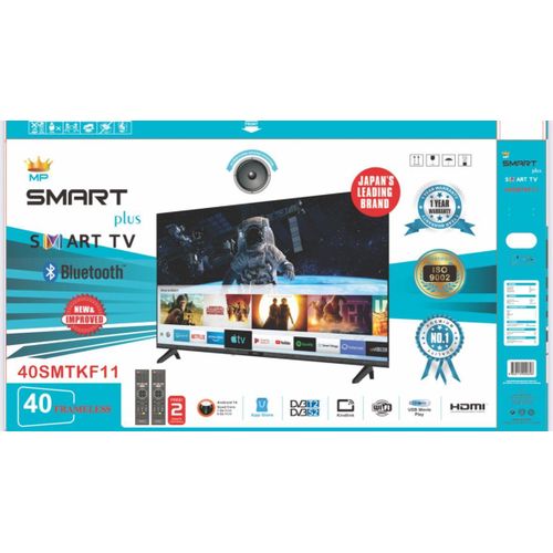 Smartplus 40 Inch Frameless FHD Android 14 Smart Free To Air Tv - Black(1 YR WRNTY)