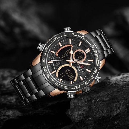 Naviforce NF9182 Watch - Black, Golden