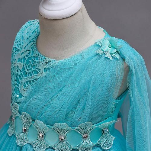 Princess Dress Sleeveless Girls Kids Party Dress  Blue