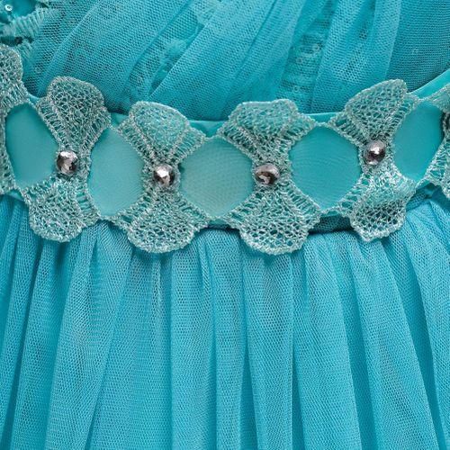 Princess Dress Sleeveless Girls Kids Party Dress  Blue
