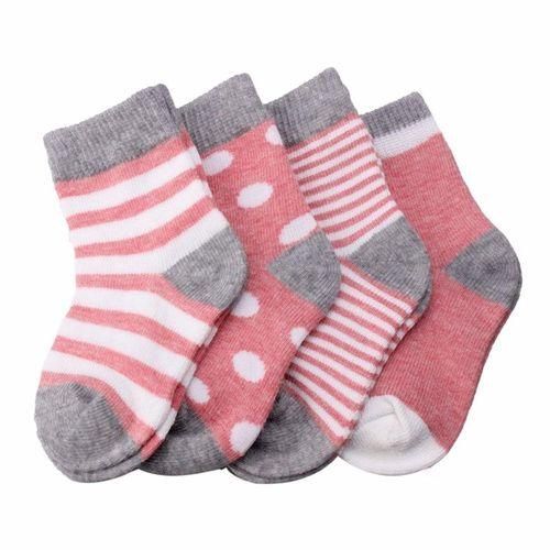 4 Pairs Baby Toddler Boys Girls Kids Soft Cotton Socks Strip