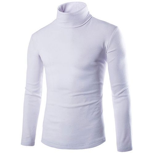 Men's Long Sleeve Turtle Neck T-shirt - White