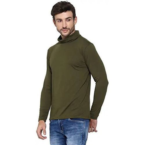 3Pack Men's Long Sleeve Turtle Neck T-shirts - White, Black Color May Vary