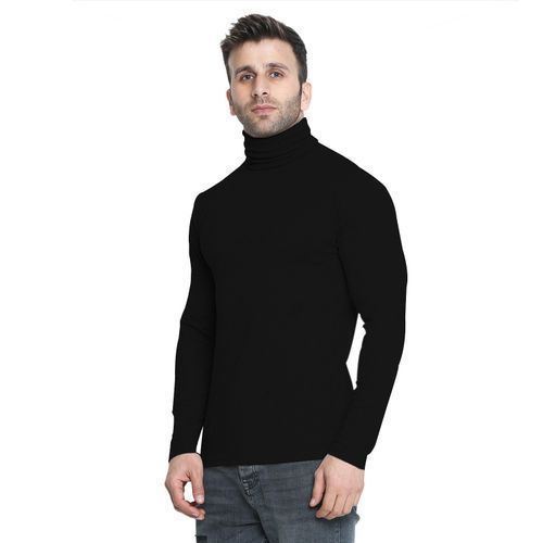 3Pack Men's Long Sleeve Turtle Neck T-shirts - White, Black Color May Vary