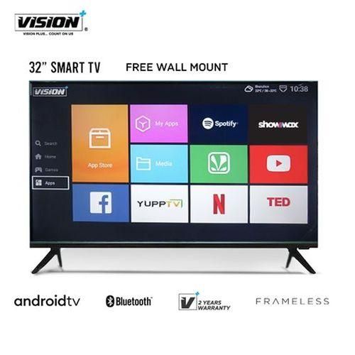 Vision Plus VP8832SF - 32 Inch Frameless Smart Android TV - Black (2YR WRNTY)