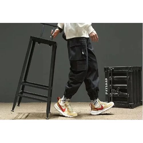 Loose-fit Casual Pants For Men Trendy Brand Bunched Foot Model Trousers