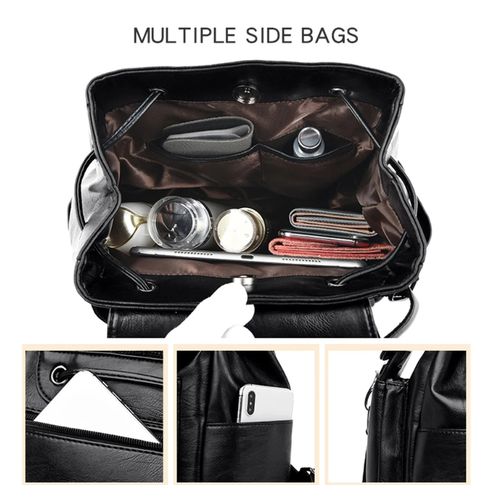 Ladies Soft Leather Backpack Shoulder Bag
