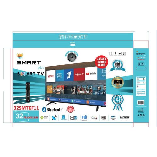 Smartplus 32 Inch Frameless FHD Android 12 Smart Free To Air Tv - Black(1 YR WRNTY)