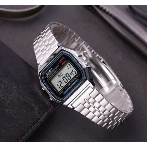 Classic Vintage Alarm Chromo Men's Digital Wrist Watch - Grey