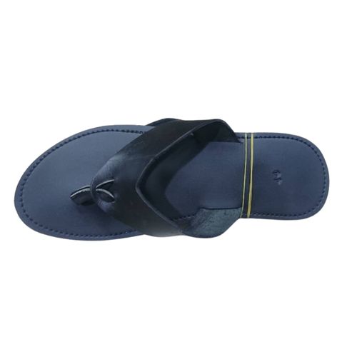 Unisex Faux Leather Open Shoes - Black