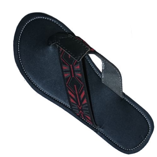 Unisex Faux Leather Open Shoes - Black