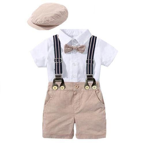 Baby Clothes Outfit Suit Set Bow Hat Romper Kid Clothing