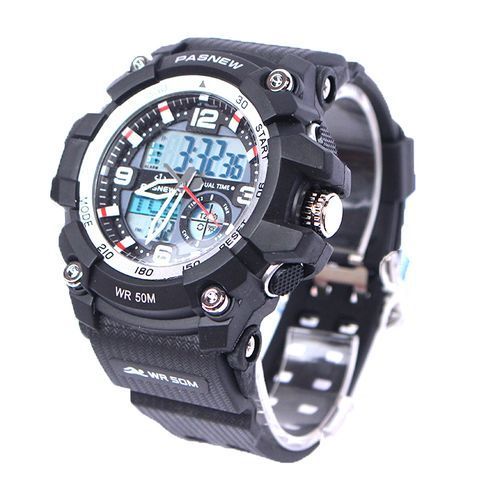 Pasnew Analog / Digital Watch - Black