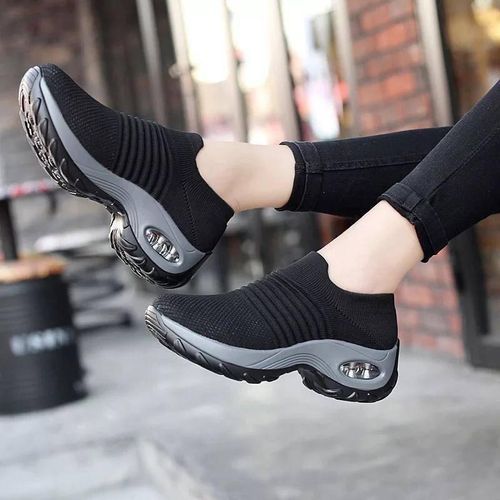 Women’s Ankle Sneakers - Black,Grey